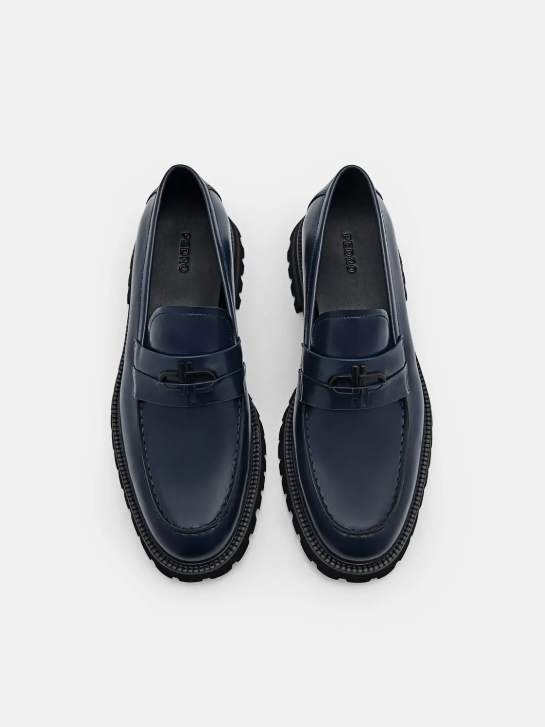 Leather Loafers - Navy