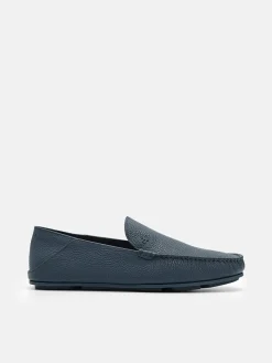 Leather Loafers - Navy