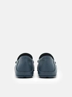 Leather Loafers - Navy