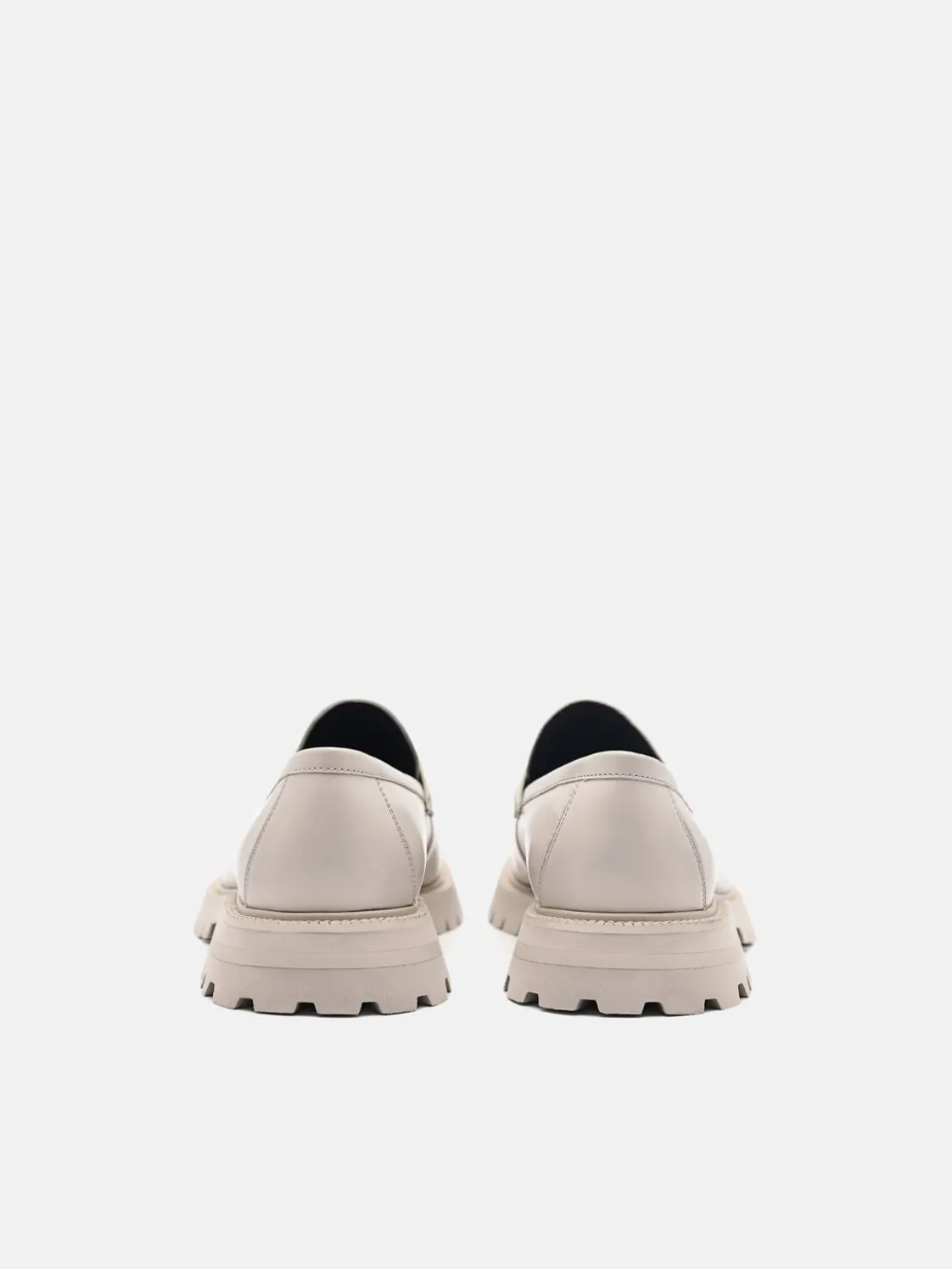 Leather Loafers - Taupe