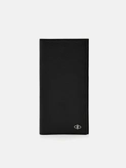 Leather Long Wallet - Black