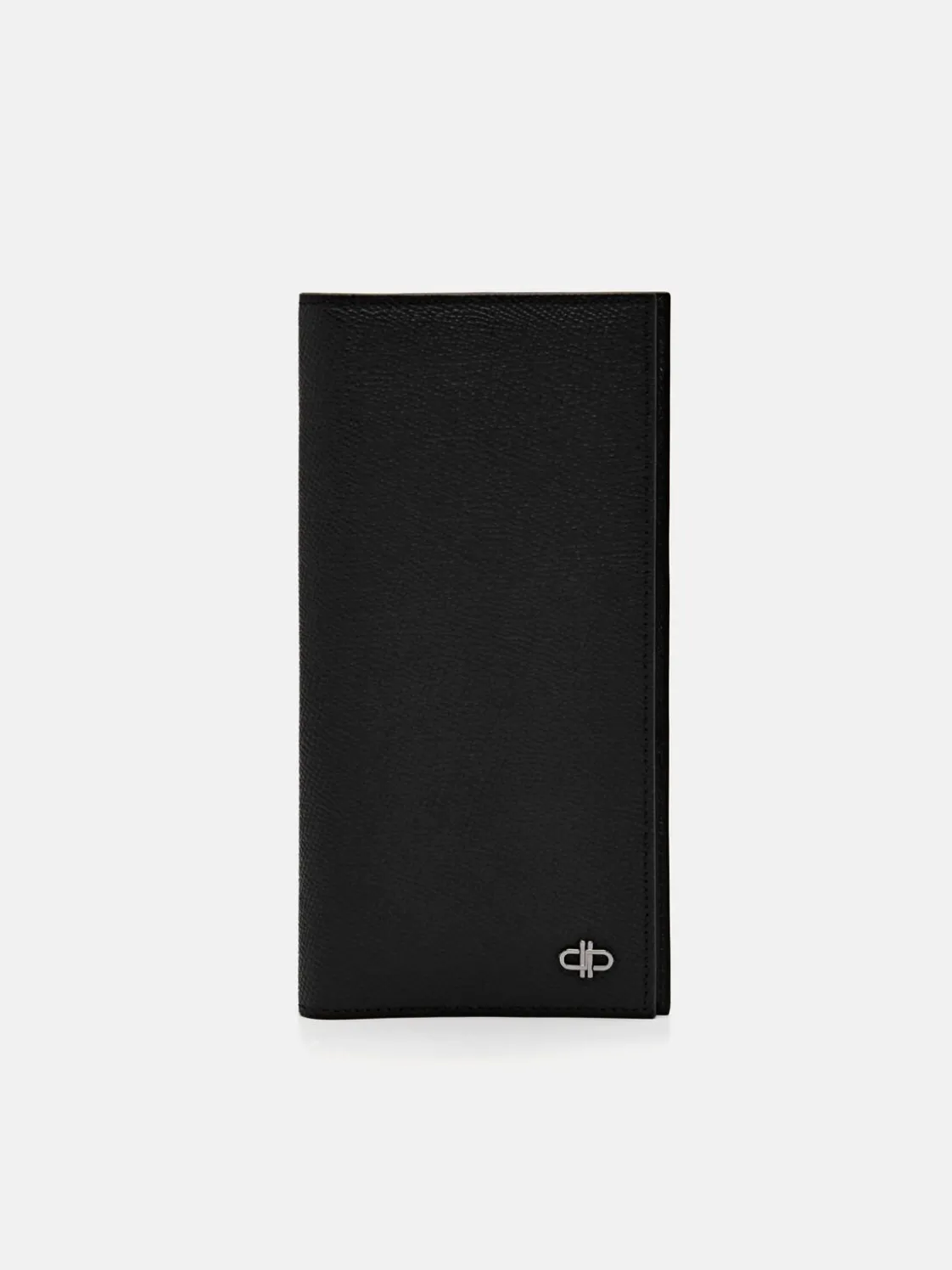 Leather Long Wallet - Black