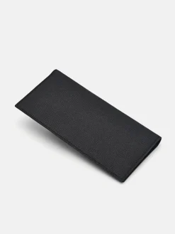 Leather Long Wallet - Black
