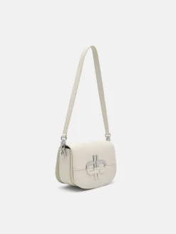 Leather Mini Shoulder Bag - Beige