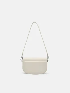 Leather Mini Shoulder Bag - Beige
