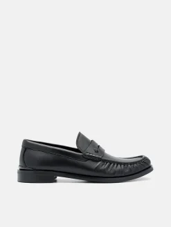 Leather Penny Loafers - Black