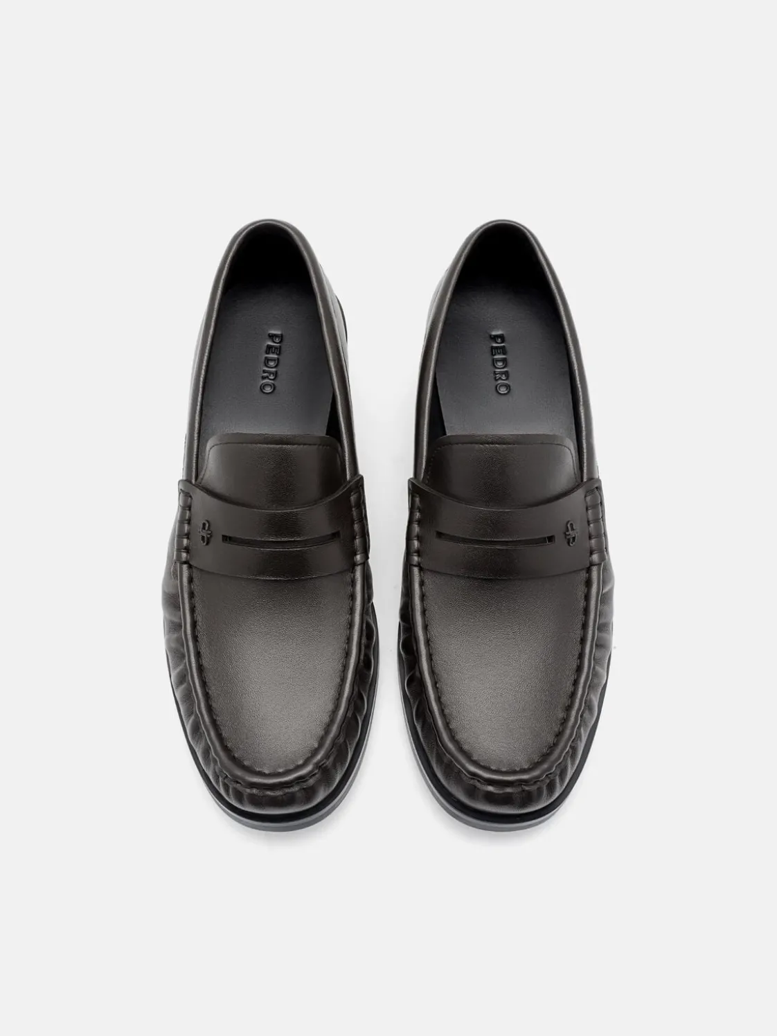 Leather Penny Loafers - Dark Brown