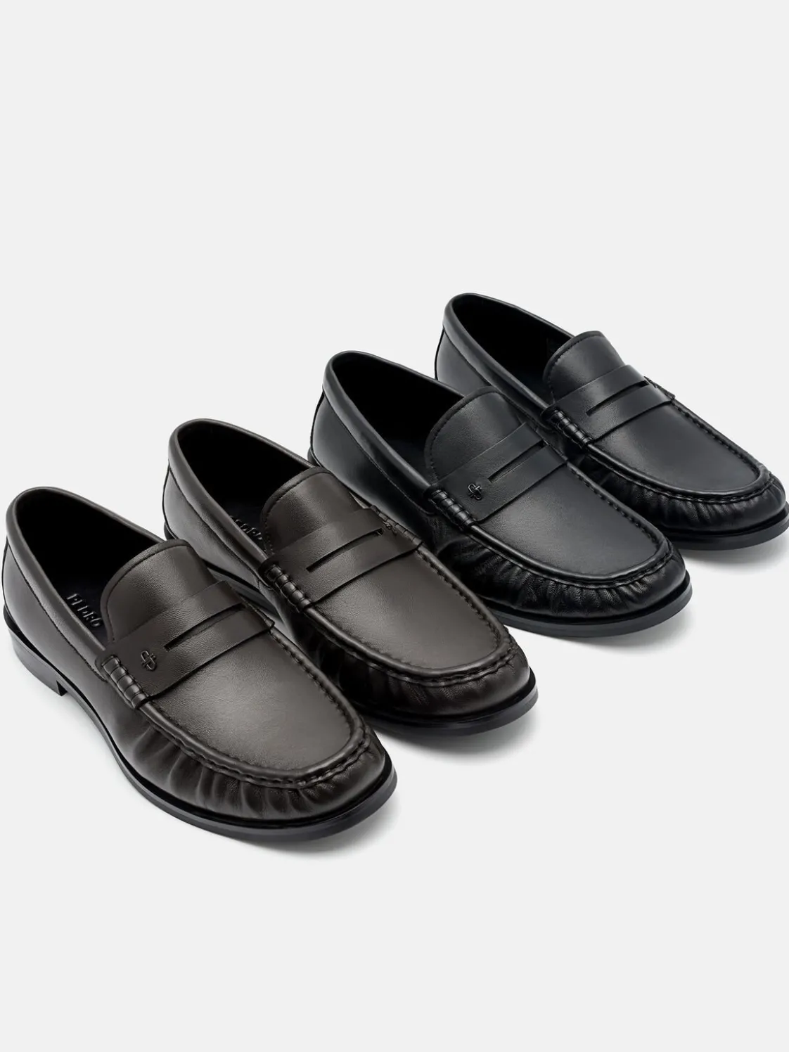 Leather Penny Loafers - Dark Brown