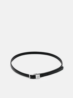 Leather Pin Belt - Black
