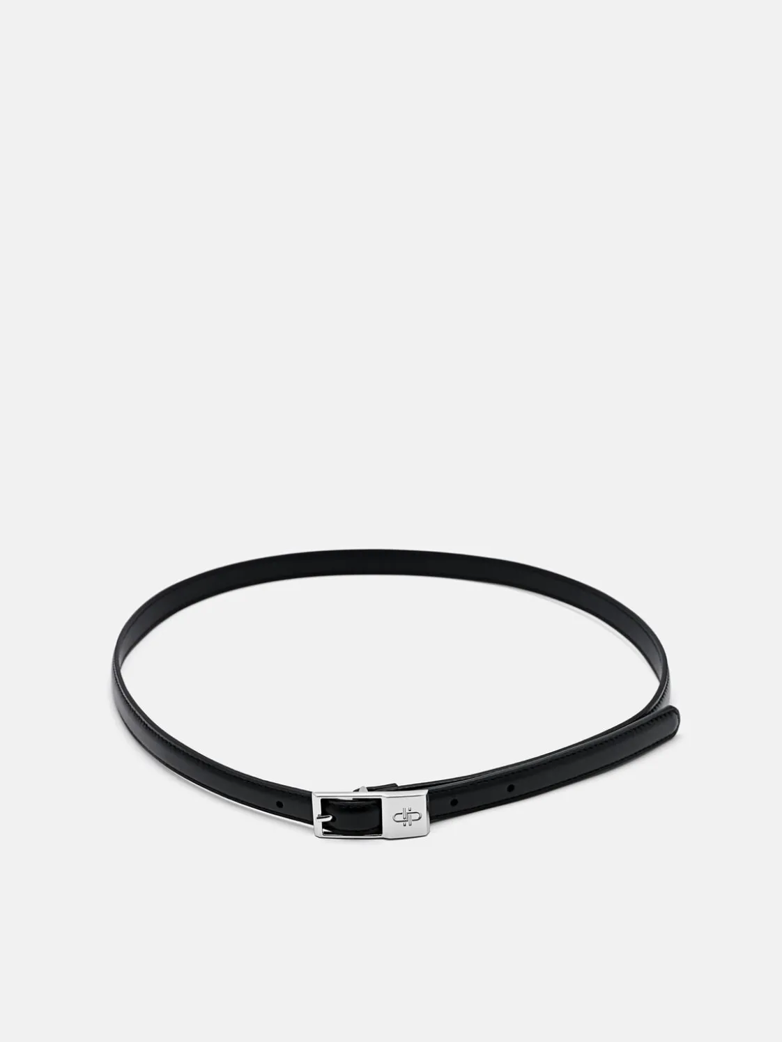 Leather Pin Belt - Black