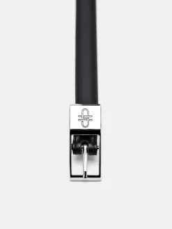 Leather Pin Belt - Black