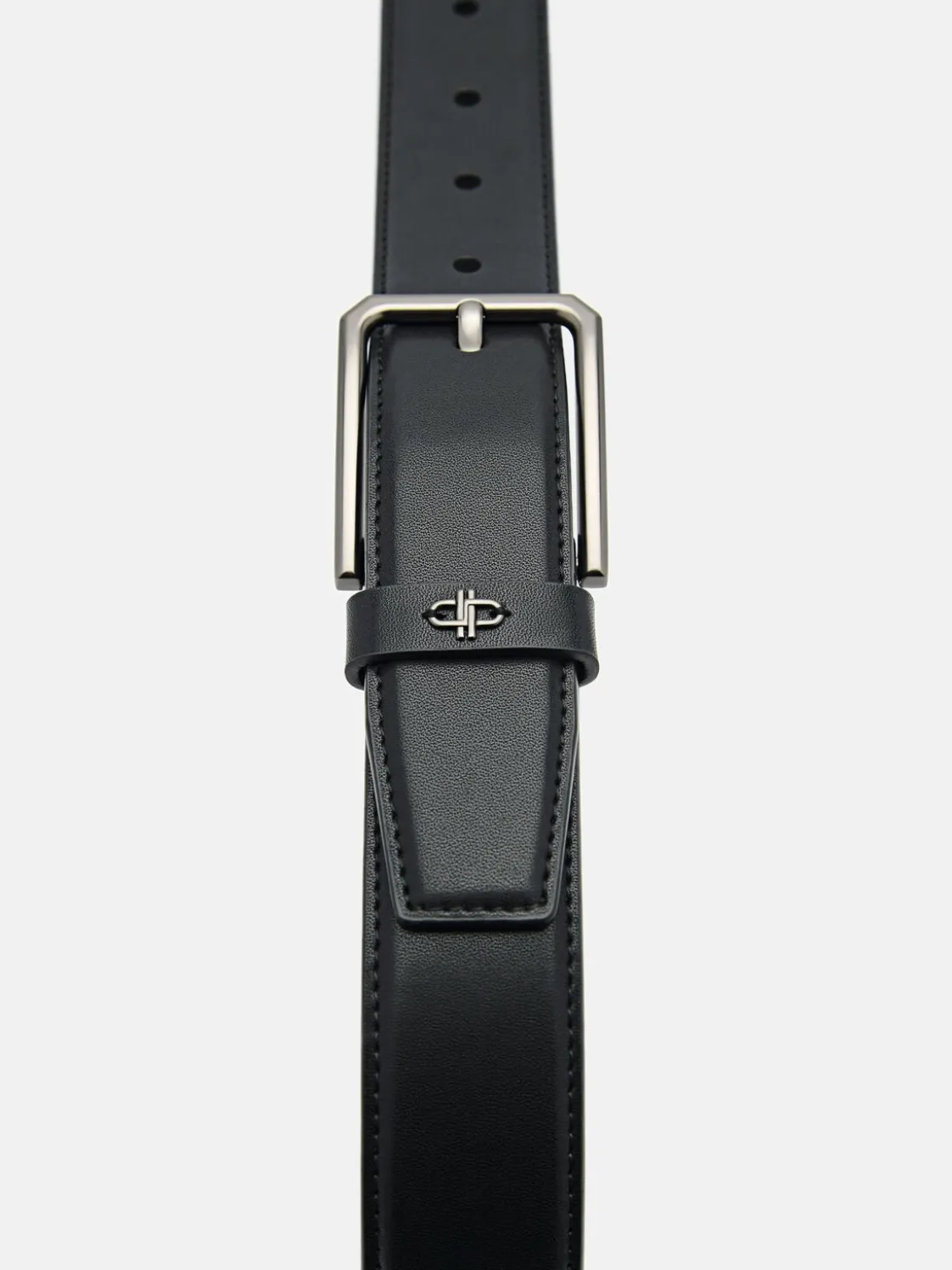 Leather Pin Belt - Black