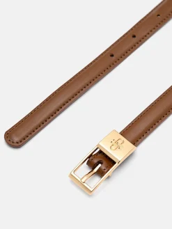 Leather Pin Belt - Cognac