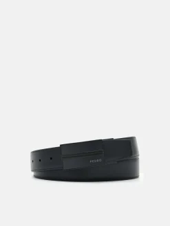 Leather Reversible Tang Belt - Brown