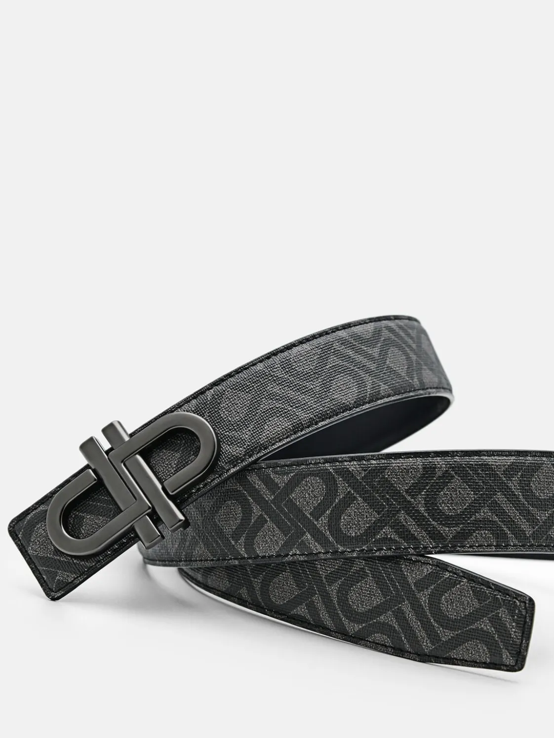 Leather Reversible Tang Belt - Black