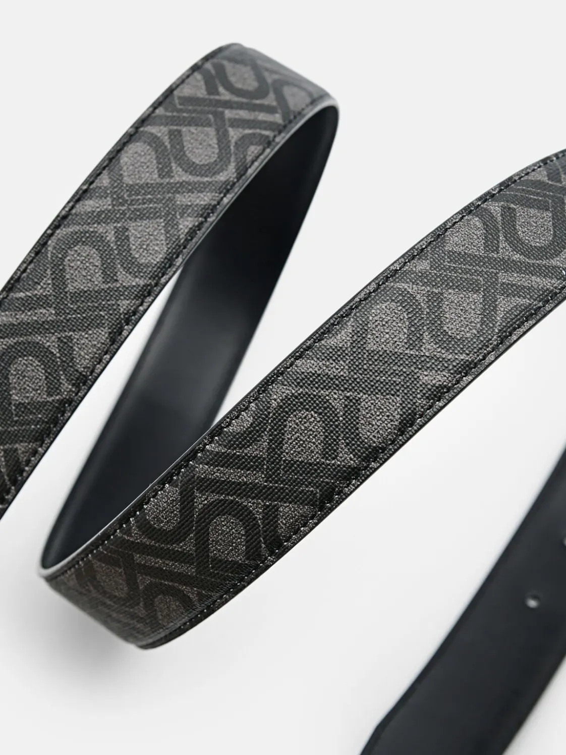 Leather Reversible Tang Belt - Black