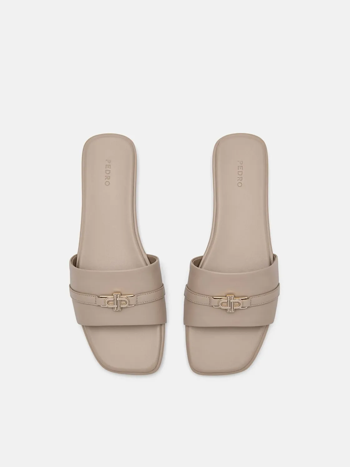 Leather Sandals - Taupe