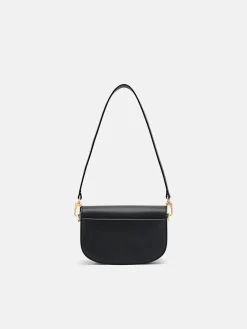 Leather Shoulder Bag - Black