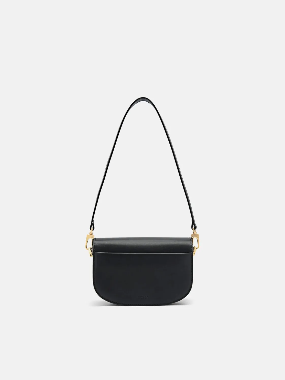Leather Shoulder Bag - Black