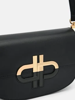 Leather Shoulder Bag - Black