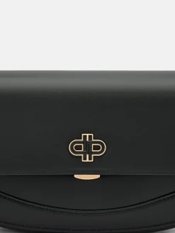 Leather Shoulder Bag - Black