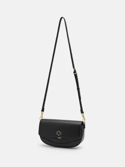 Leather Shoulder Bag - Black