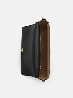 Leather Shoulder Bag - Black