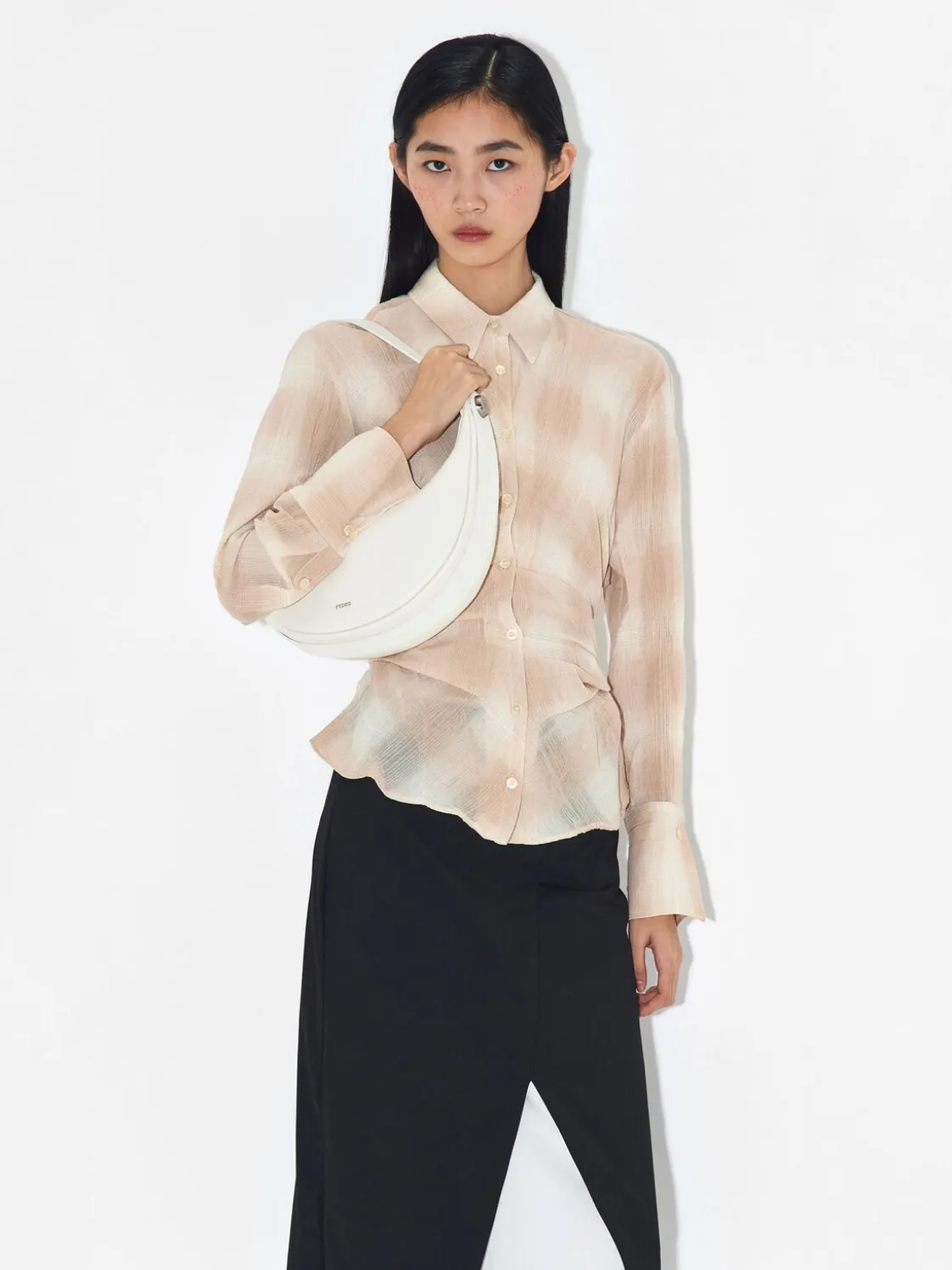 Leather Shoulder Bag - Chalk