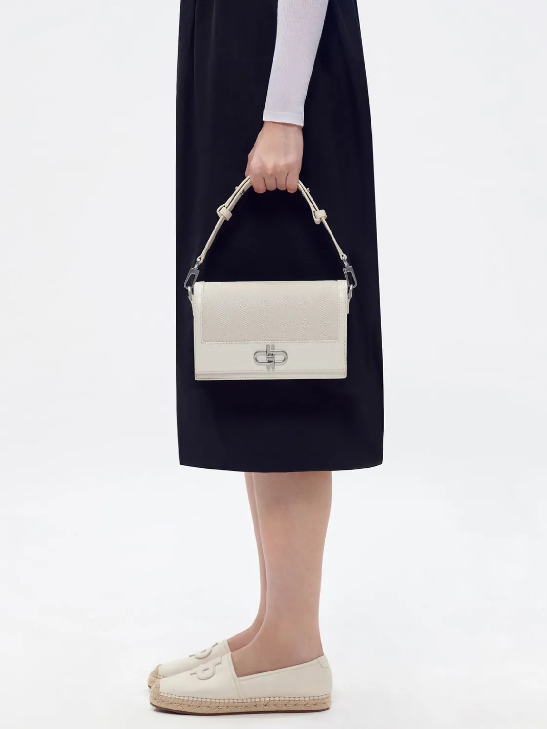 Leather Shoulder Bag - Chalk