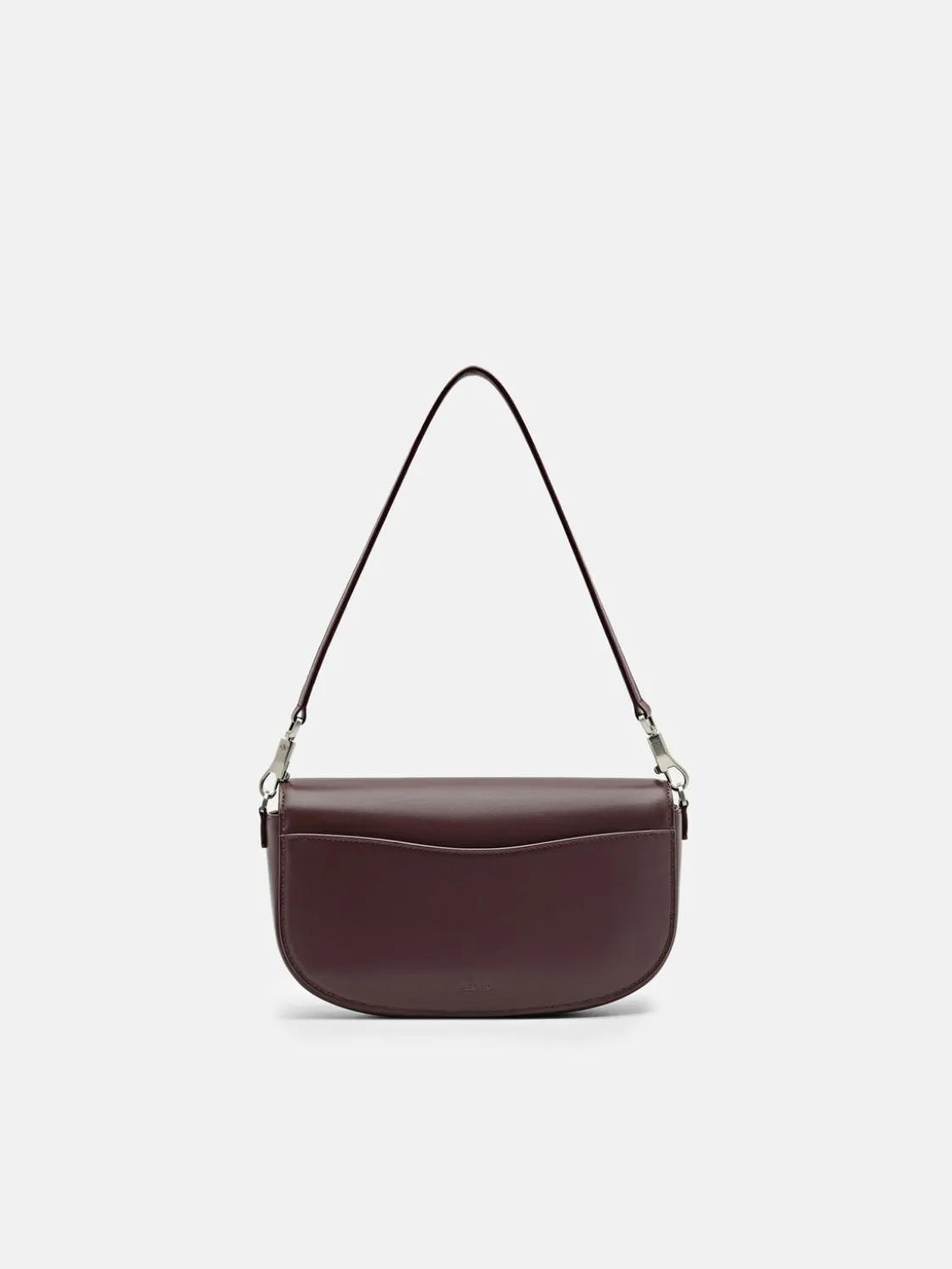 Leather Shoulder Bag - Wine