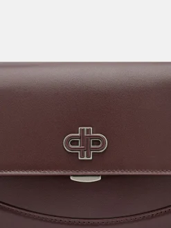 Leather Shoulder Bag - Wine