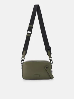 Leather Sling Bag - Military Green