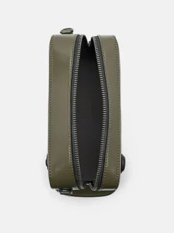 Leather Sling Bag - Military Green