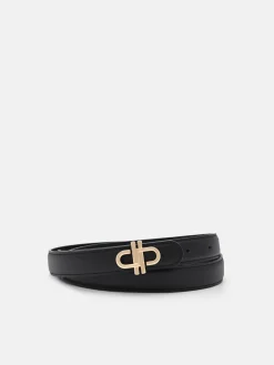 Leather Tang Belt - Black