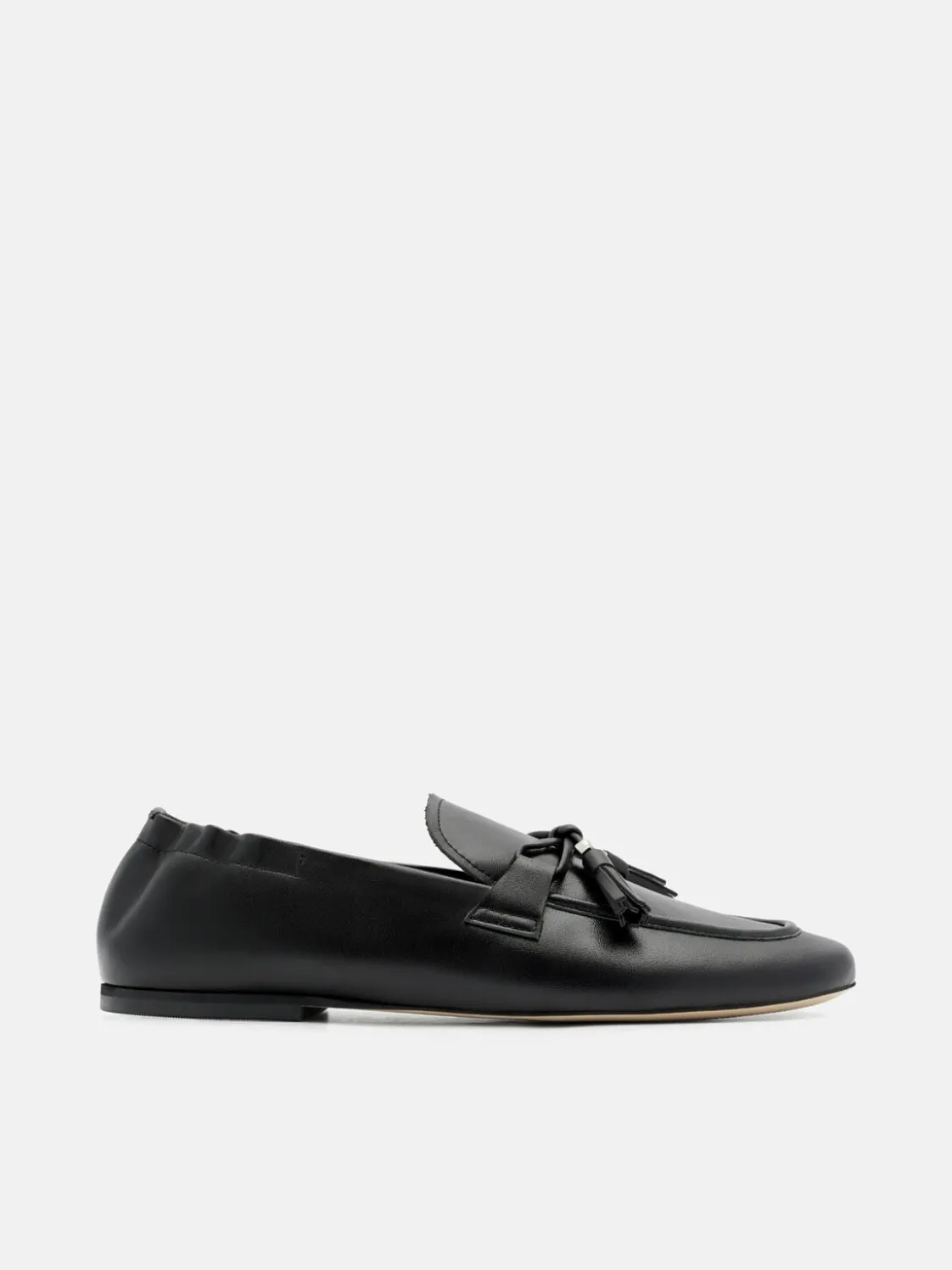 Leather Tassel Loafers - Black