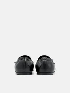Leather Tassel Loafers - Black