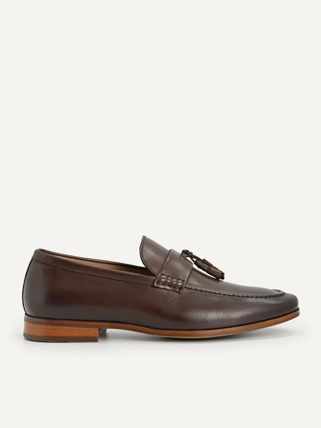 Leather Tasselled Loafers - Dark Brown