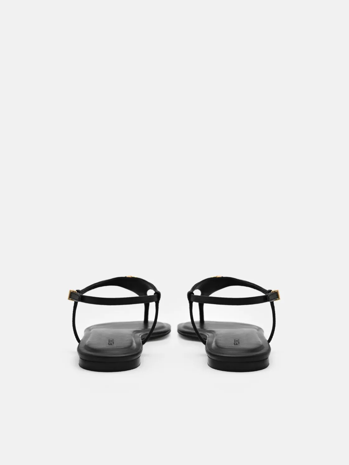 Leather T-Bar Sandals - Black