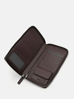 Leather Travel Organiser - Dark Brown