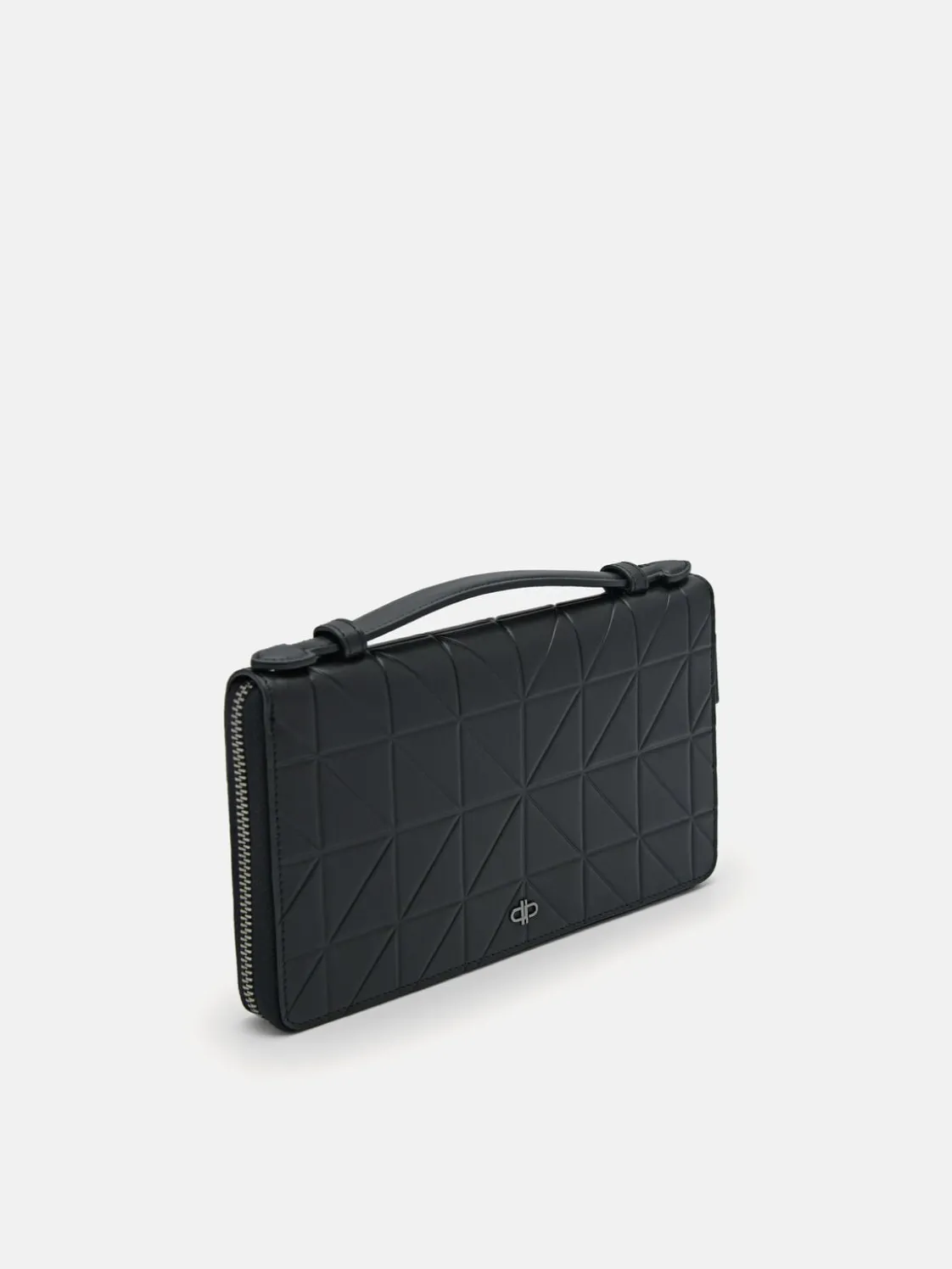 Leather Travel Organiser in Pixel - Black