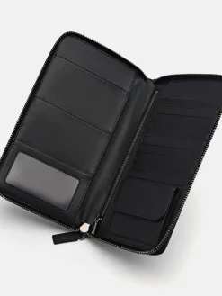 Leather Travel Organiser - Black