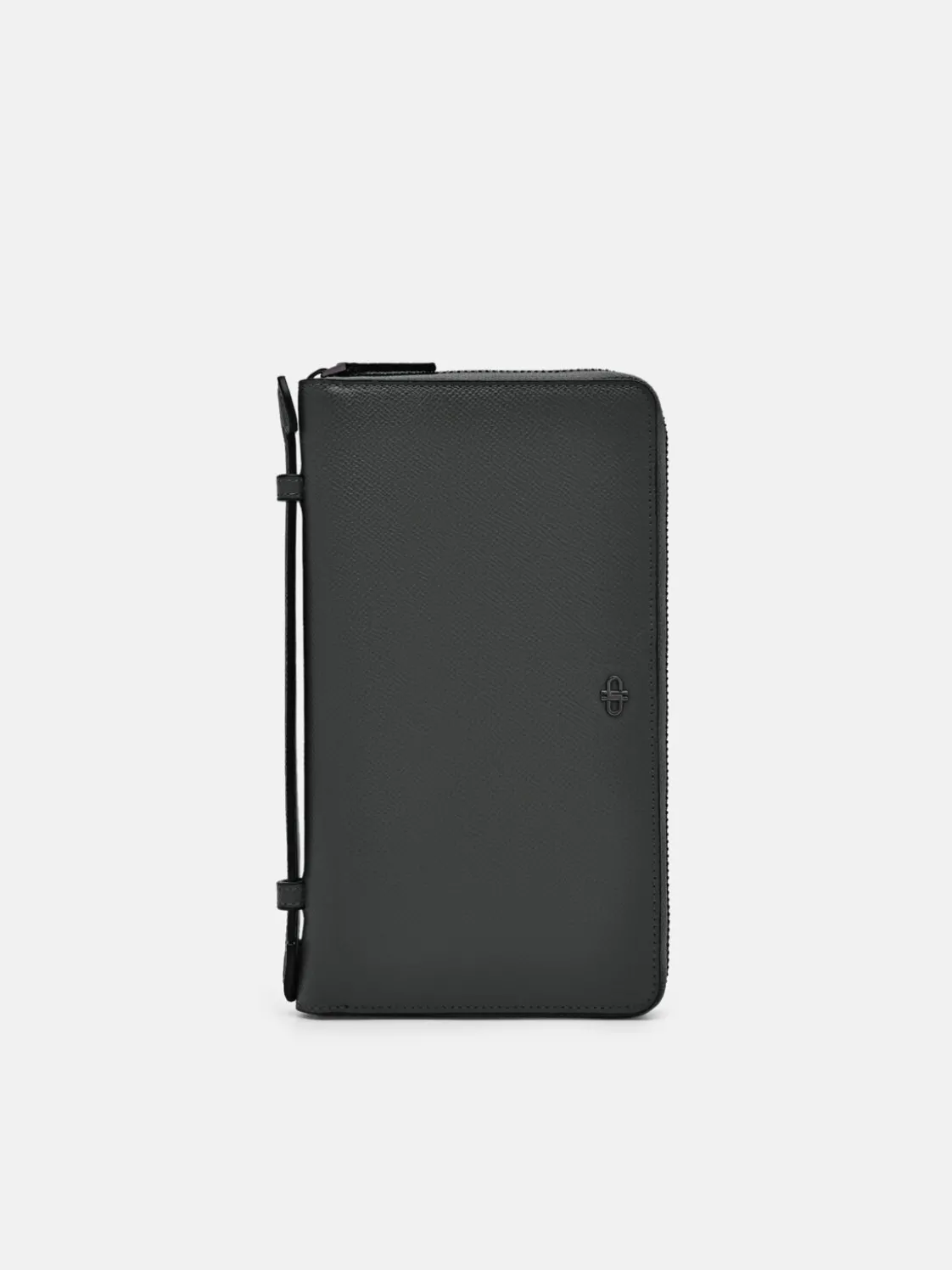 Leather Travel Organizer - Dark Grey