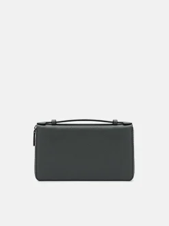 Leather Travel Organizer - Dark Grey