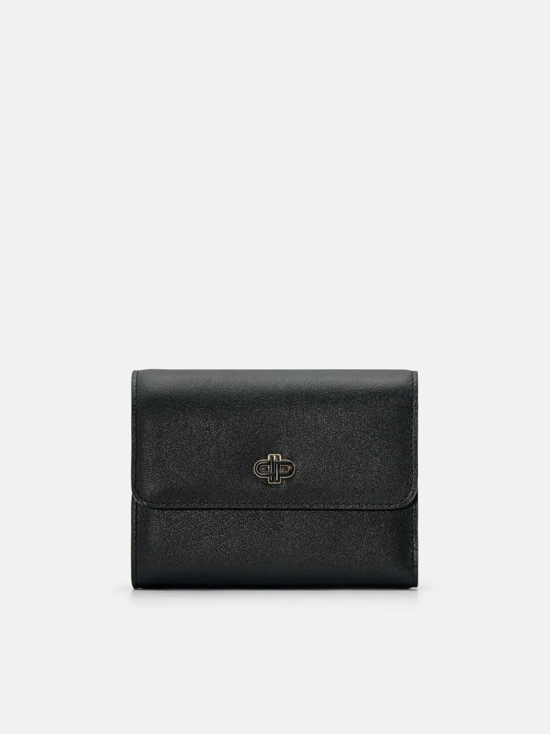 Leather Tri-Fold Wallet - Black