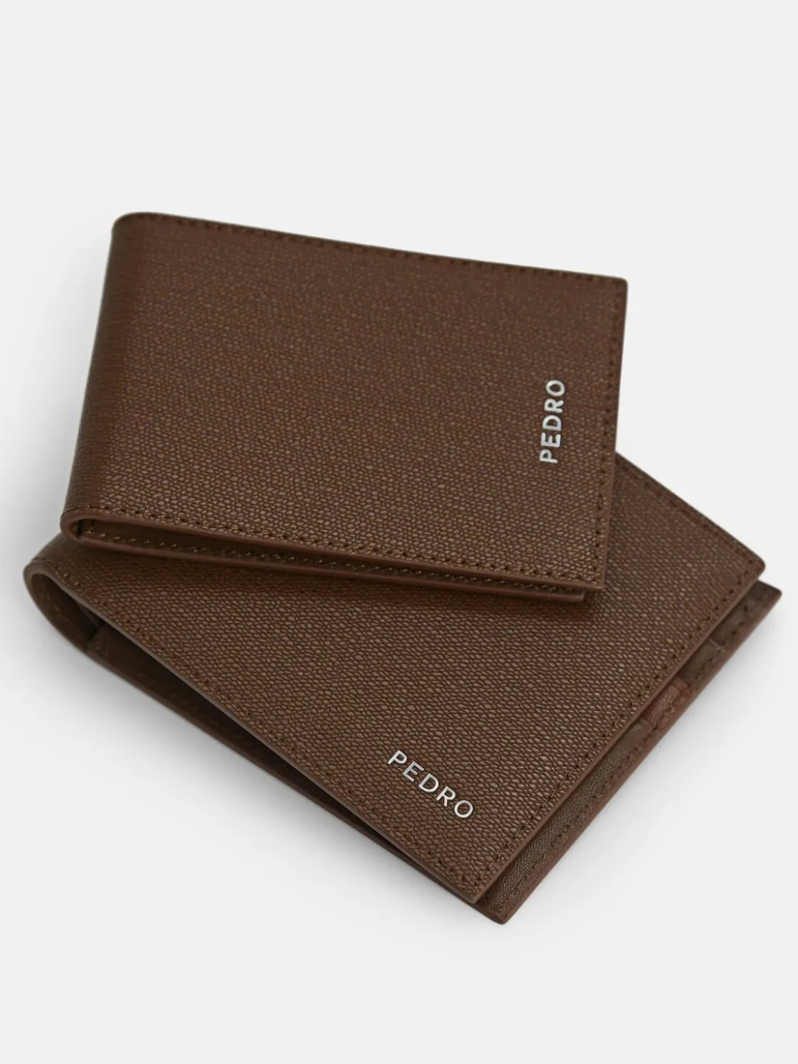 Leather Wallet with Insert - Dark Brown