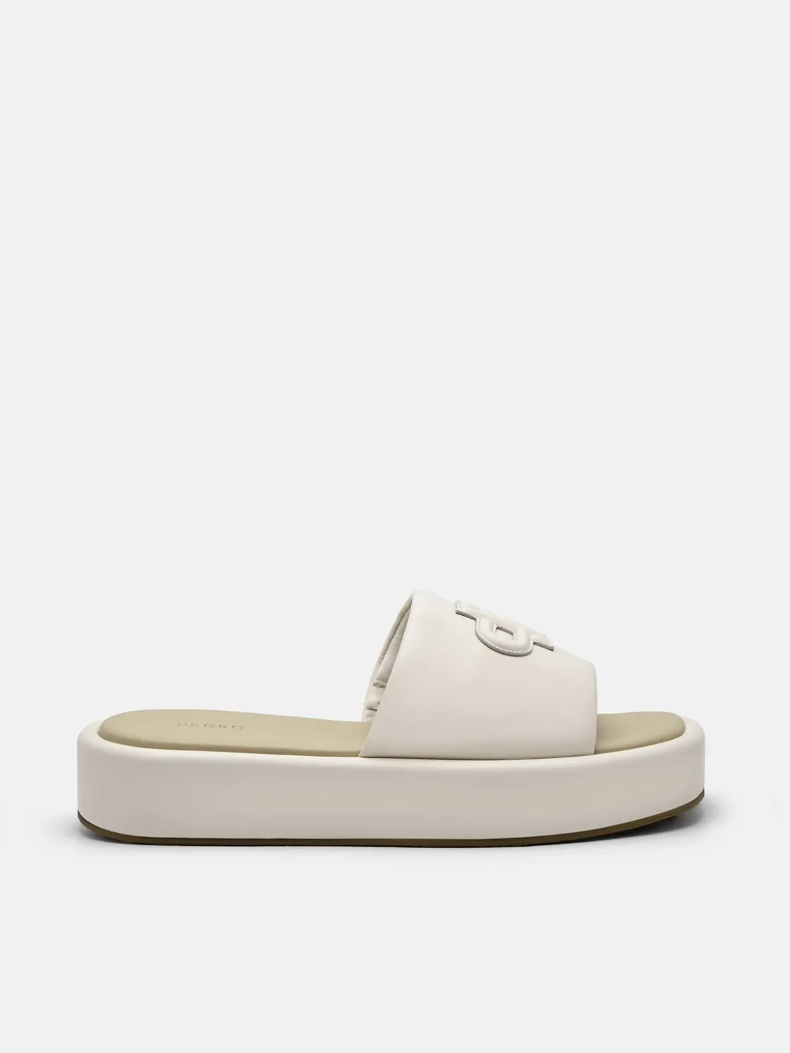 Leather Wedge Sandals - Chalk