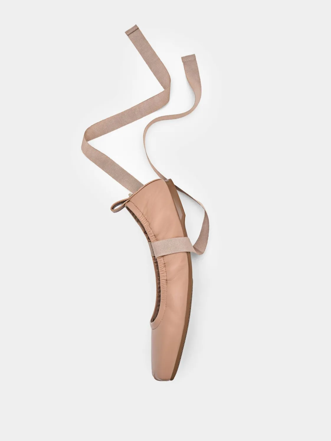 Lexa Leather Ballerina Flats - Nude