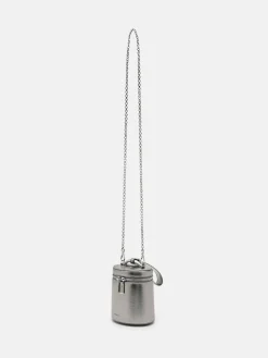 Lia Barrel Pouch - Silver
