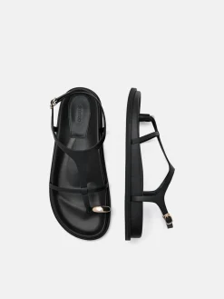 Lia Caged Sandals - Black