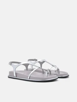 Lia Caged Sandals - Silver